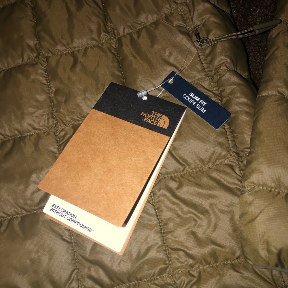 The North Face Mens Thermoball Eco Puffer Jacket Olive Green Small Full Zip Coat - Picture 4 of 6